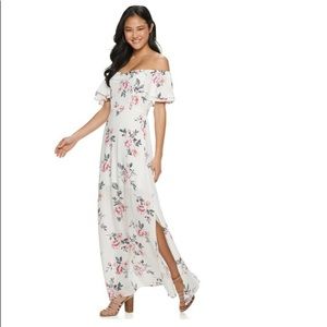 White Floral Maxi Dress